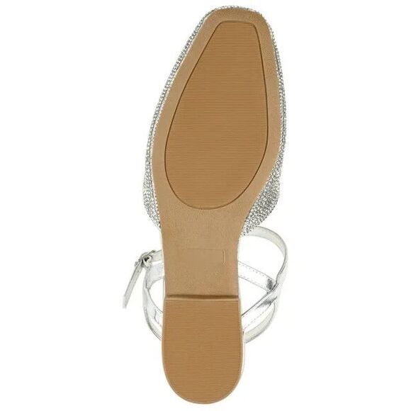 Journee Collection Women's Nysha Buckle Square Toe Ballet Flats, Silver 10M - Picture 8 of 8